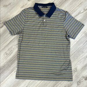Cutter & Buck Men’s Mercerized Cotton Striped Collared Short Sleeve Polo Shirt L